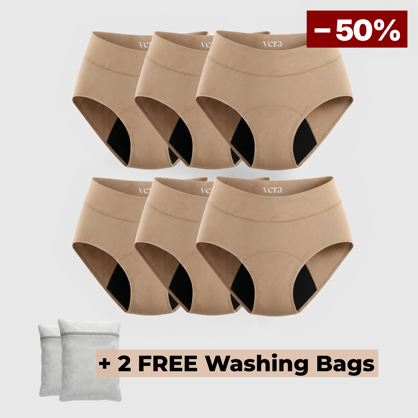 Vera's Signature Leakproof Underwear (6-Pack)