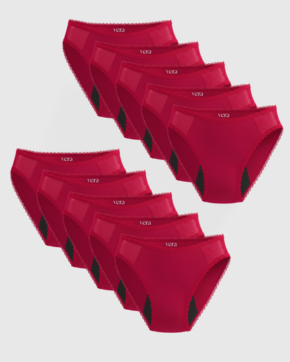 Vera's Elegant Leakproof Briefs (10-Pack)