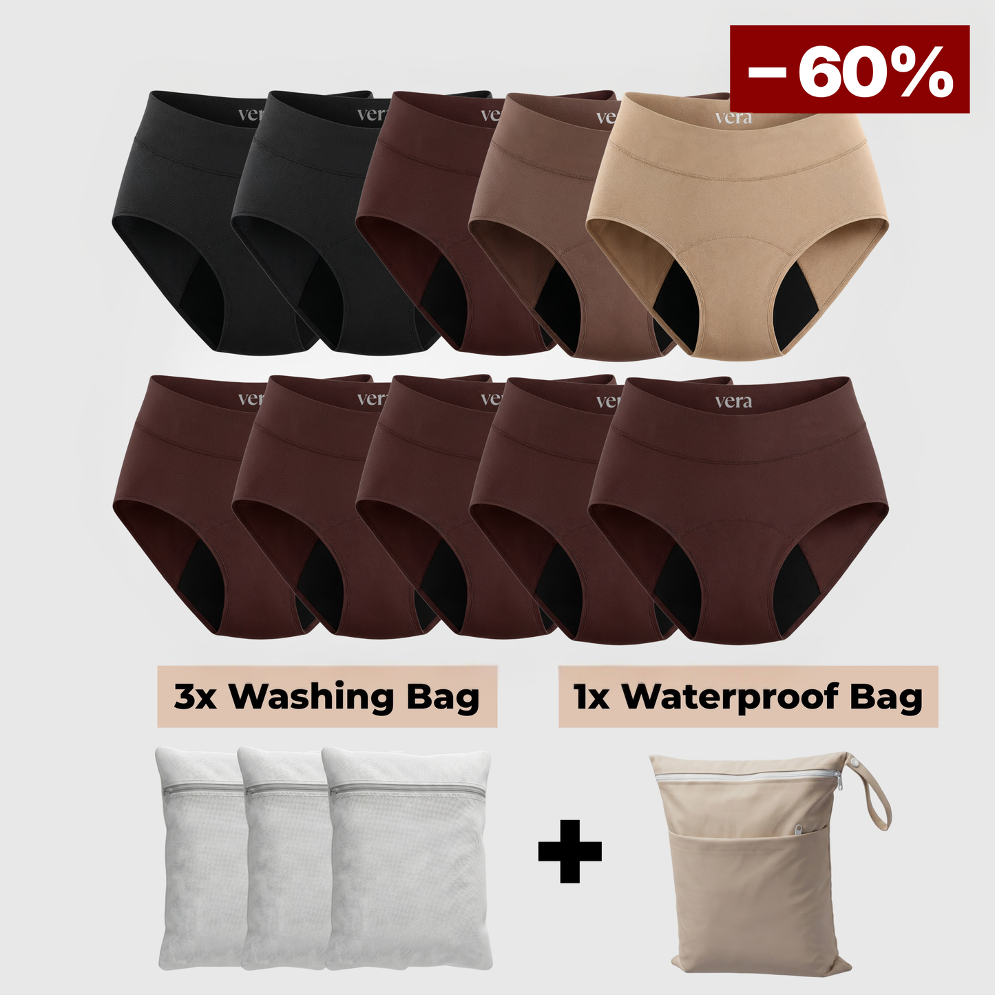 Vera's Signature Leakproof Underwear (10-Pack)