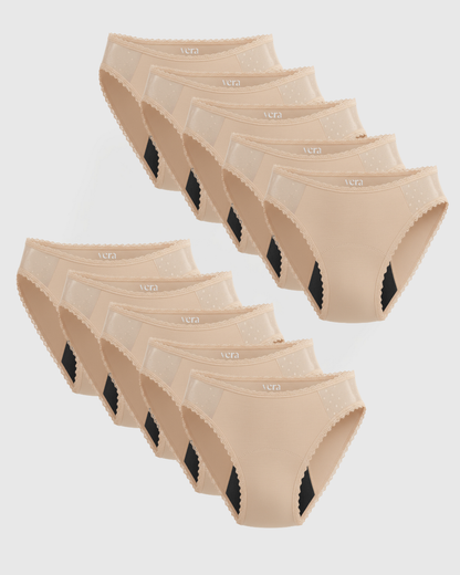 Vera's Elegant Leakproof Briefs (10-Pack)