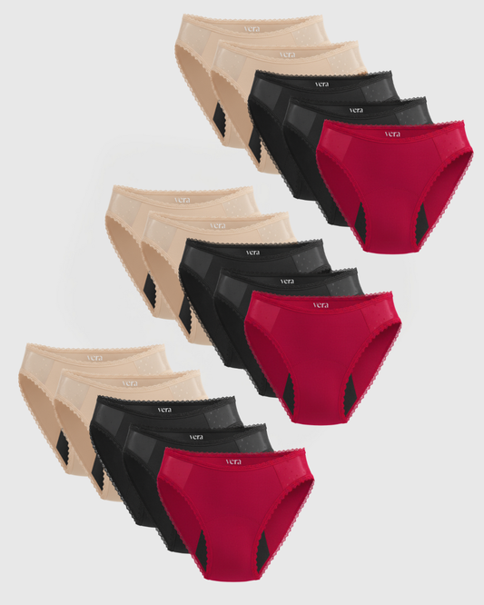 Vera's Elegant Leakproof Briefs (15-Pack)