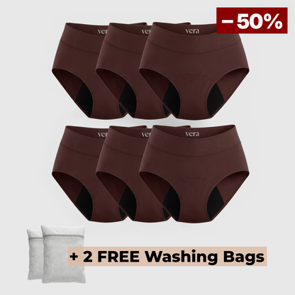 Vera's Signature Leakproof Underwear (6-Pack)