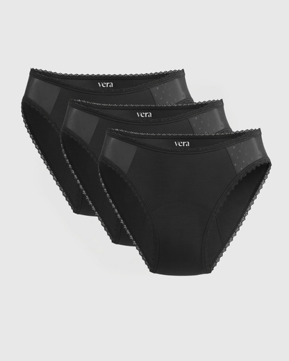 Vera's Elegant Leakproof Briefs (3-Pack)